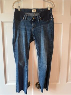 DL1961 Patti Straight Maternity Dark Blue Elastic Waist Sz 27